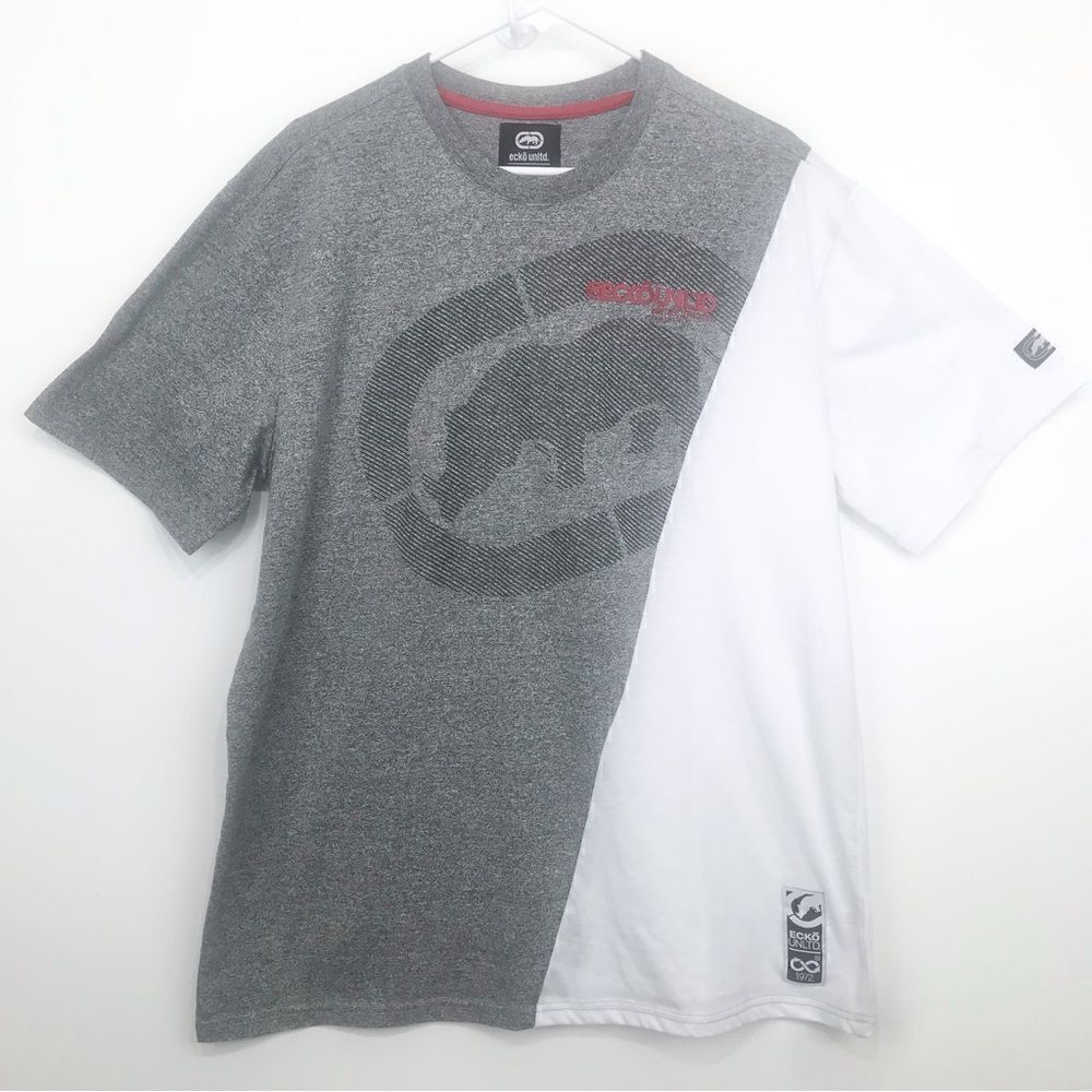 Eckō Unltd. Gray White Rhino Logo T Shirt